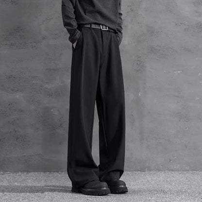 Pantalon de costume taille haute en soie