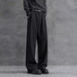 Pantalon de costume taille haute en soie