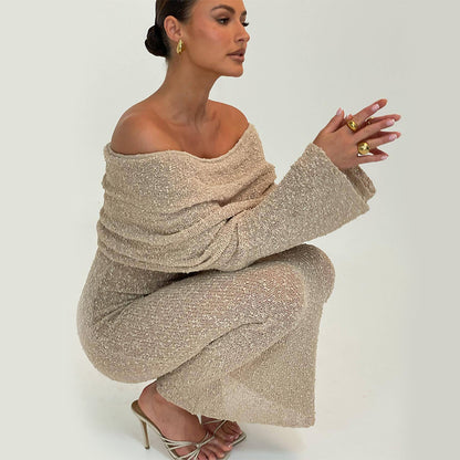One-shoulder Knitted Dress