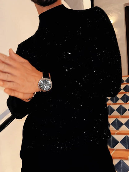 Sequined Long Sleeve Top