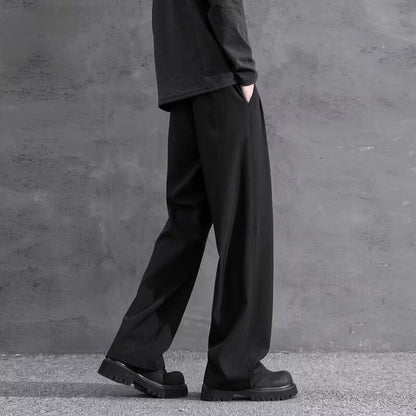 Pantalon de costume taille haute en soie