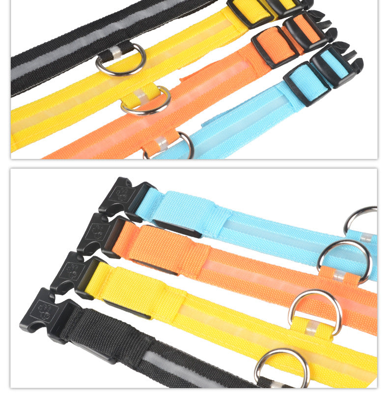 Pet Dog Luminous Collar Night Safety Flashing