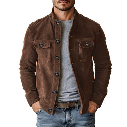 Faux Jacket Suede Tops