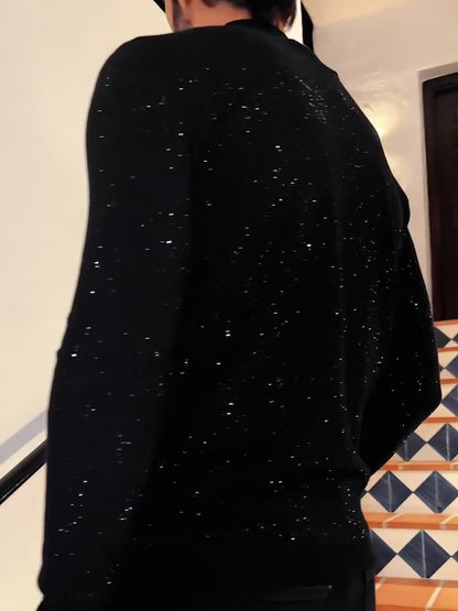 Sequined Long Sleeve Top