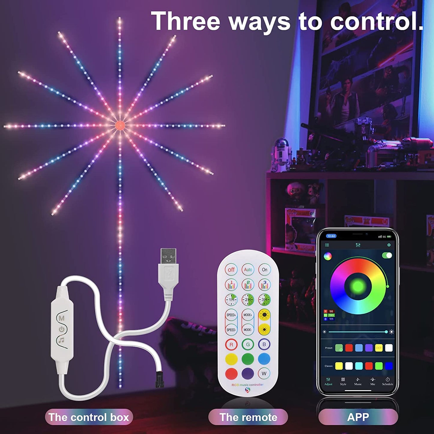 Firework Lights LED Strip Music Sync