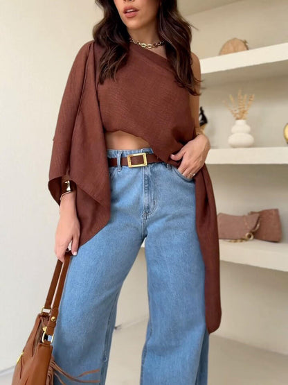 Shoulder Crop Top