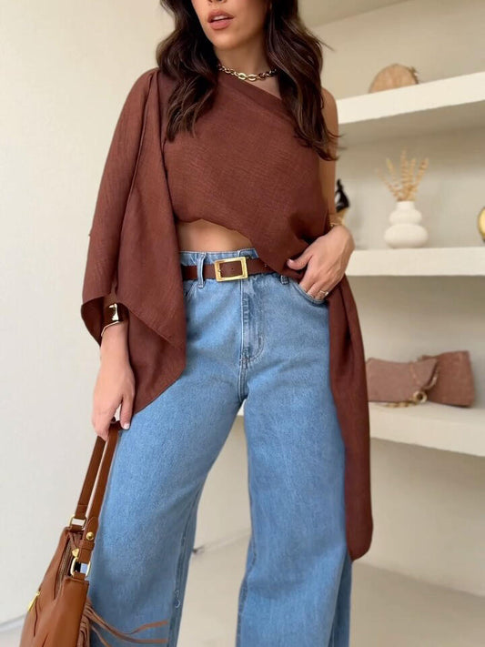 Shoulder Crop Top