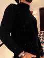 Sequined Long Sleeve Top