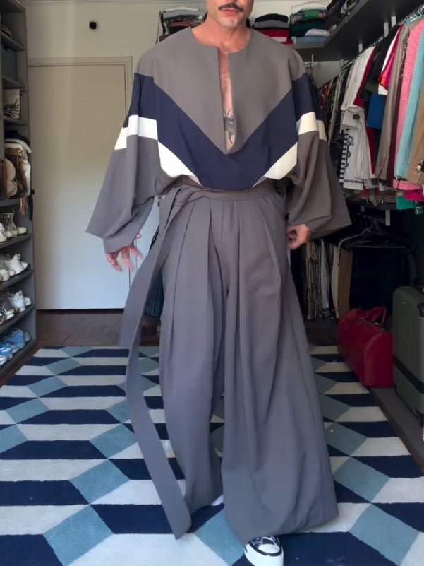 Wide-Leg Pants Set