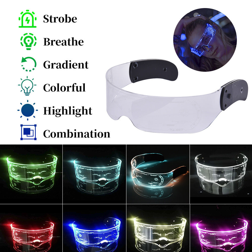 LED Luminous Glasses  Futuristic Style