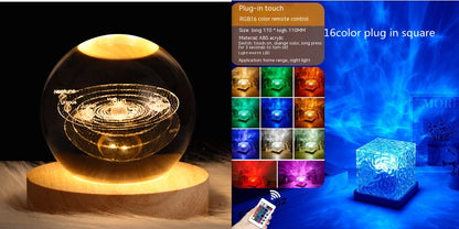 Projection Crystal Table Lamp