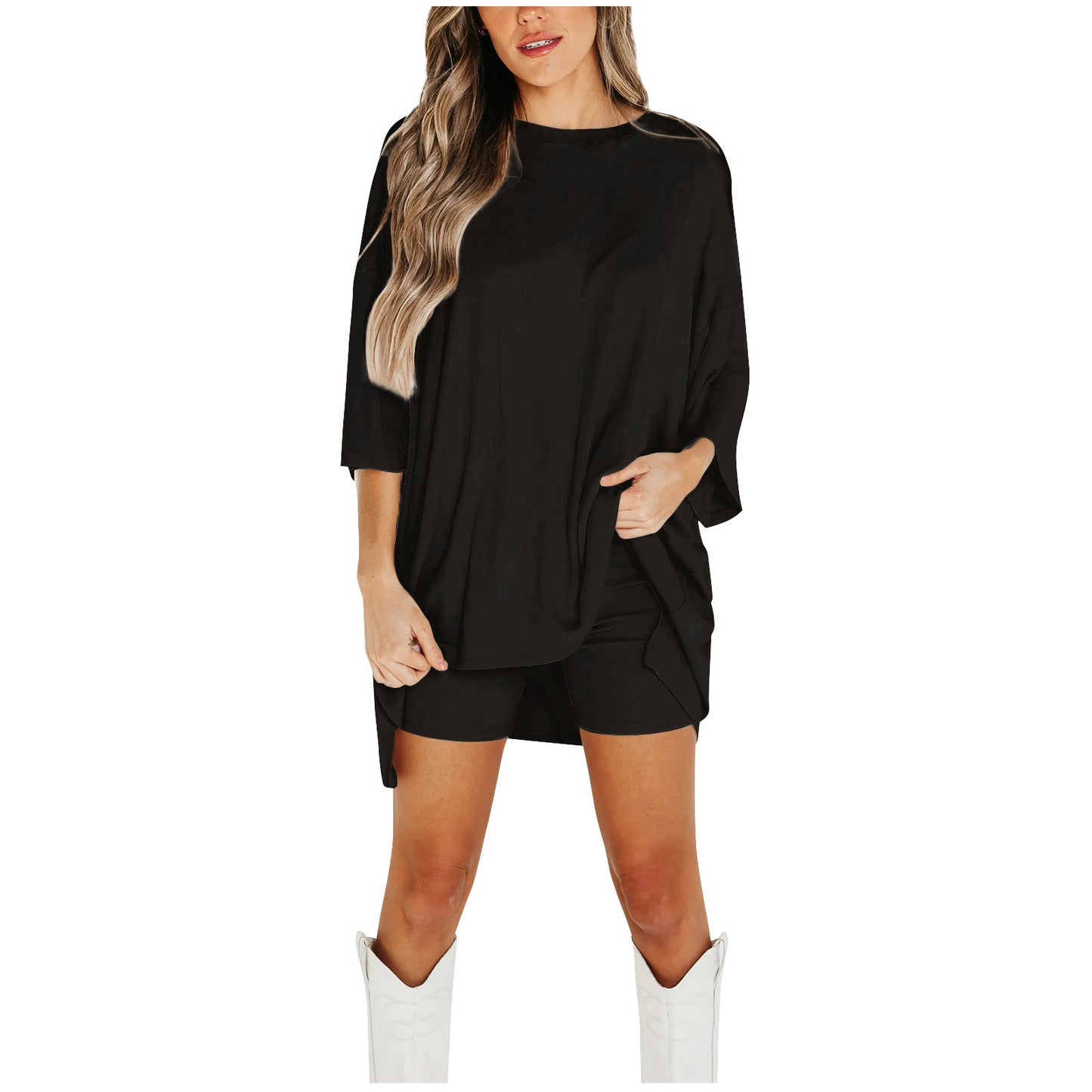 Chemise à manches courtes et pantalon slim moulant