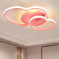 Double Heart LED Ceiling Light