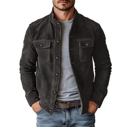 Faux Jacket Suede Tops