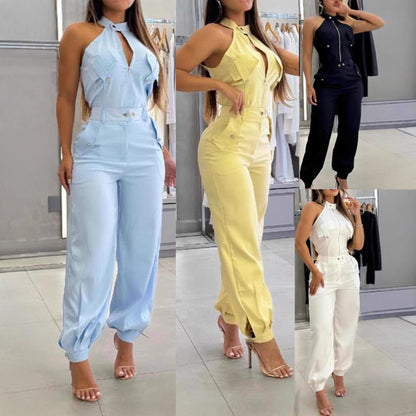 Halter Top Pants Two-piece Suit
