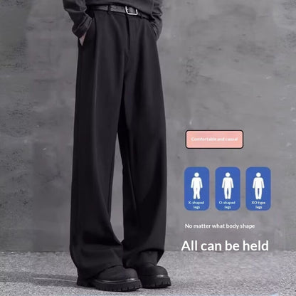 Pantalon de costume taille haute en soie