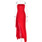 Robe longue bustier fendue